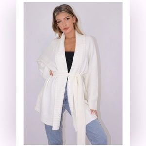 NWT Bell Sleeved Belted Cardigan